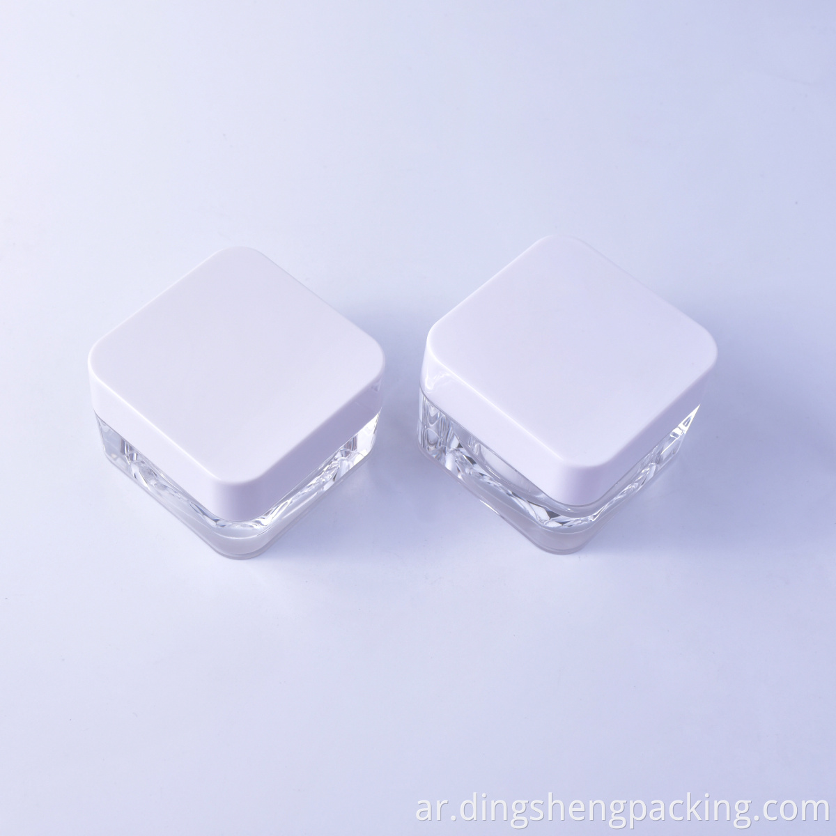 shiny white cream jars empty containers for skin care packaging 50g